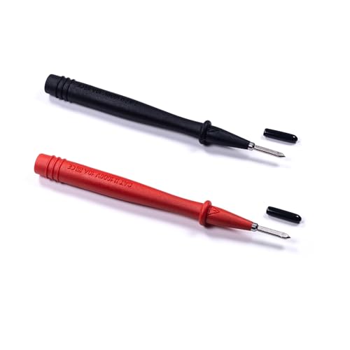 BOCEUC Slim Reach Flat Blade Test Probe Set with Stainless Steel Tip, 1000V Voltage, 10A Current for Fluke Test Leads Multimeter