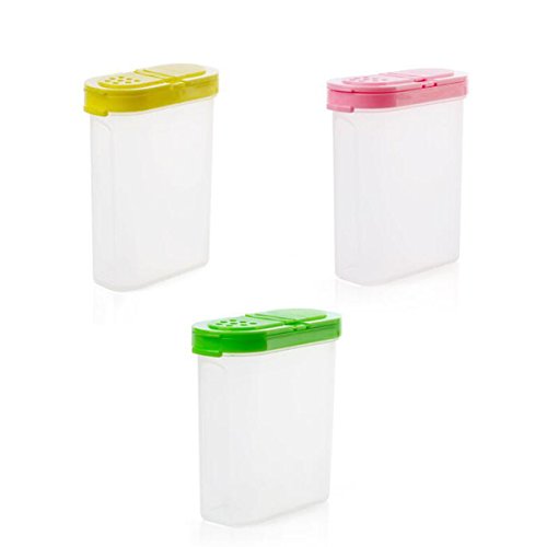 Natural Home Gewürze Dosen Aufbewahrung Müsli Cornflakes 3er Set grün/blau/pink