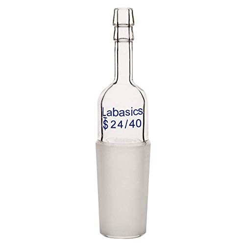 Labasics Glasadapter, Gerade Einlassadapter mit 24/40 Männlich Glasverbindung und 8mm Schlauchanschluss laborglas, Glass Straight Inlet Adapter Cover