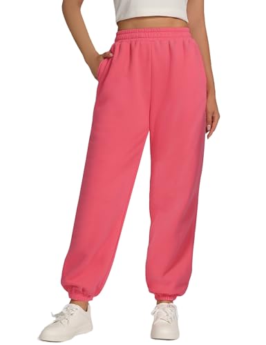 Women's Sweatpants Fleece Lined Baggy Joggers Sweat Pants High