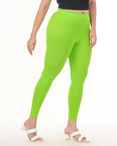 Image of Loveit Womens Solid Viscose Slim Fit Ankle Length Leggings