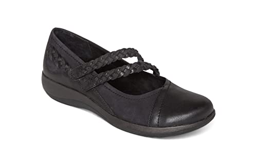 Aetrex Annie Orthopedic Slip-On Mary Jane Shoes Women - Cozy and Comfy Leather Mary Janes for Women Arch Support Insoles Perfect Addition to Any Outfit