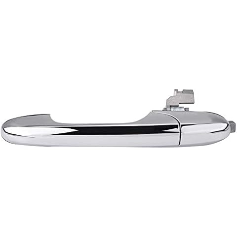 Outer Door Handle, Plastic Metal Mirrored Chrome Exterior Door Handle Right-Hand Drive Exterior 735592026 73545876 735485872 735592012 for 500(left passenger seat) Cover