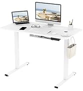 Flexispot Basic Plus Elektrisch Höhenverstellbarer Schreibtisch mit Ladebuchsen mit Tischplatte 2...