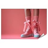 islandburner Prime Bild Poster Elegante Socken mit Schleifen als symbolische Darstellung extremer Weiblichkeit Mädchenzimmer Damenboutique Schleifenzauber Premium Bilder Fotodruck