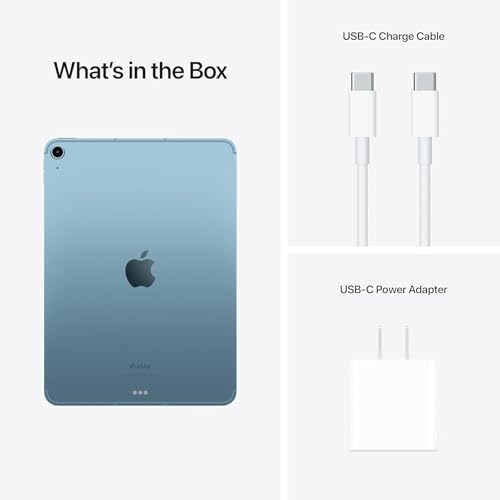 Image of Apple 2022 iPad Air (10.9-inch, Wi-Fi + Celullar, 64GB) Blue (Renewed)