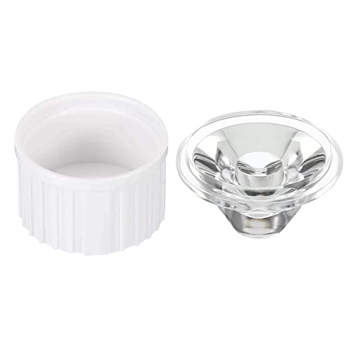 Image of PATIKIL 20mm LED Lens 30 Degree with Plastic Holder, 20 Set Acrylic Optical Lenses for 1W 3W High Power LED Light, White /Transparent