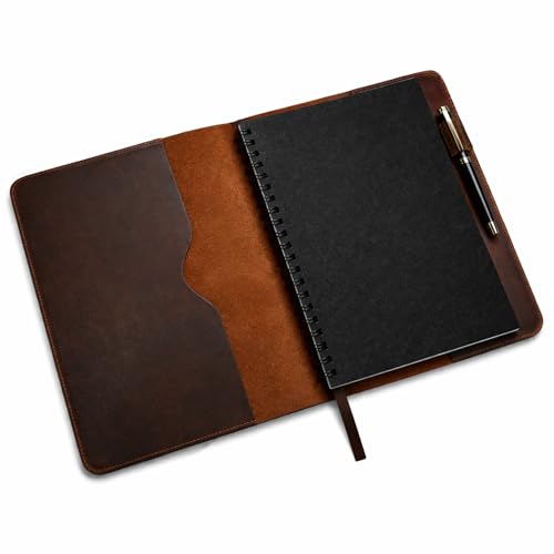 CestAntiQ, Heavy Duty Full Grain Leather Journal Cover (8.5...