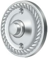 Deltana Bbrr213cr003 Round Rope Door Bell Button, Pvd Polished Brass, 2-1/4"