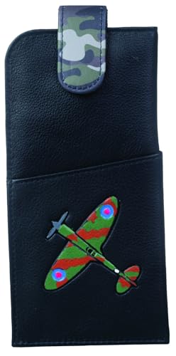 Étui à lunettes en cuir véritable anti-rayures Mala Leather Spitfire 5197_8 rigide