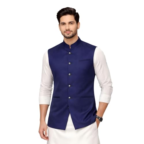 Image of DesignerBin Men's Nehru jacket Waistcoat, Modi Jacket with Beautiful Color