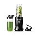 nutribullet Ultra NB1206MB, Vaso de Tritan, Cuchillas de Acero Inoxidable, Batidora Personal para Smoothies, 2 Vasos de 900 ml y 700 ml, Incluye 2 Tapas para Llevar, 1200W, Negro
