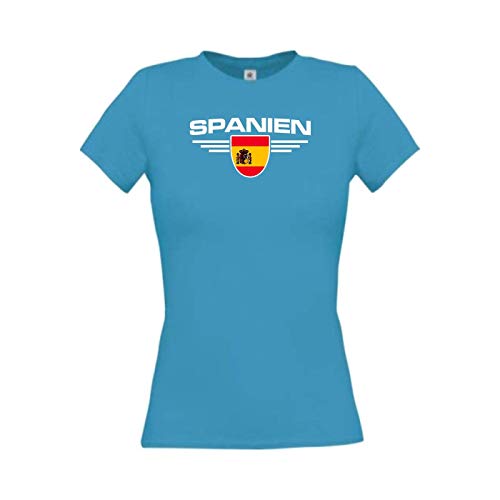 Mujer tee-Shirt España, Armarios, Países Turquesa M