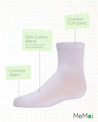 MeMoi Unisex Cotton Blend Mid-Cut Socks 3-Pack3