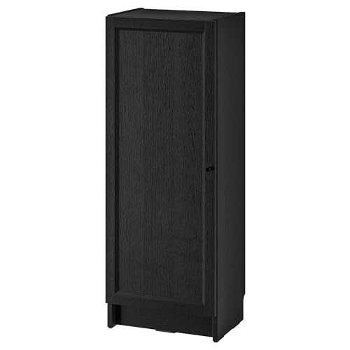 ProTuning BILLY/OXBERG - Estantería con puerta, efecto roble negro, 40 x 30 x 106 cm