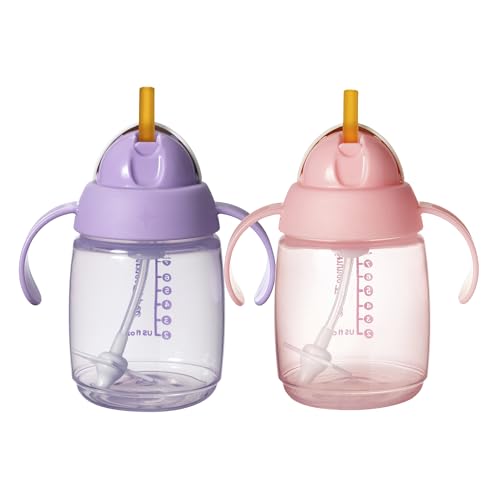 Tommee Tippee Starter Weighted Straw Baby & Toddler 8oz Sippy Cup for 6 Months+, with Silicone...