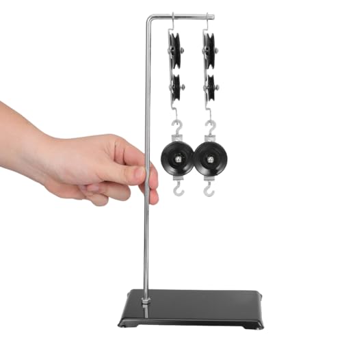 Image of Housoutil Pulley Block Set Physics Lab Science Kit Experiments, 13.4 Inch Physics Experiment Kit, Block and Tackle Pulley System for Science Project, Educational Laboratory Mechanics Equipment