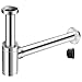 Produktbild EXLECO Siphon 1 1/4" x Ø 32 mm Edelstahl Syphon Geruchsverschluss Verstellbar Universal Röhrensiphon Verchromt Röhrengeruchsverschluss Waschbecken Ablaufgarnitur Abflussrohr für Waschtisch Bad