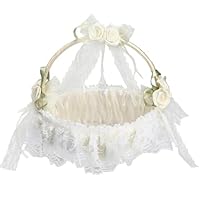 Hochzeit Korb, Hochzeitskorb, Spitze Hochzeit Blumenmädchen Körbe, Hochzeit Streukorb Blumenmädchen, Blumenkorb Hochzeit, Blumenmädchen Korb, Hochzeit Blumenkorb, für Hochzeitszeremonie Party