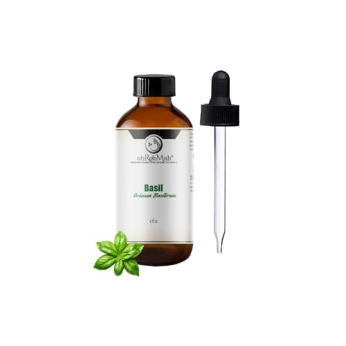 Aceite esencial orgánico de albahaca 4oz
