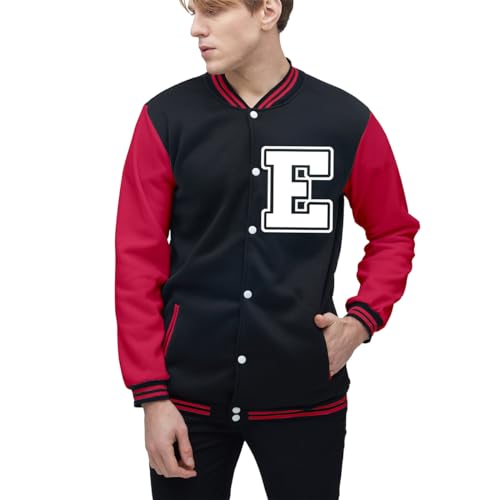 Image of Yuji Itadori Mens Varsity Jacket Baseball Letterman Bomber Jacket Fleece Long Sleeve Coat Casual Clothing XXS-3XL