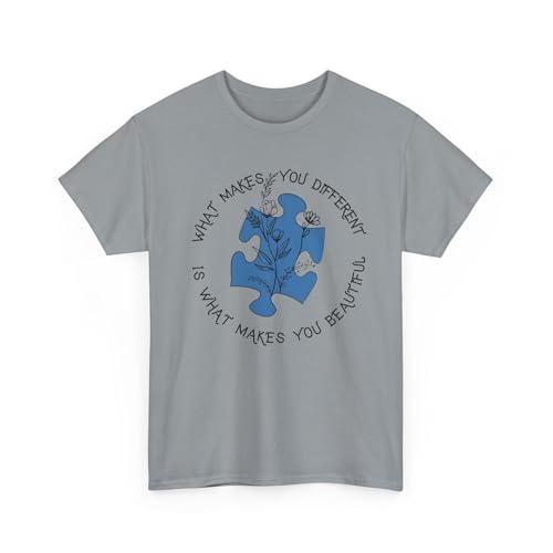 Inspirational Autism Awareness T-Shirt Women, Neurodivergent, What Makes You Different