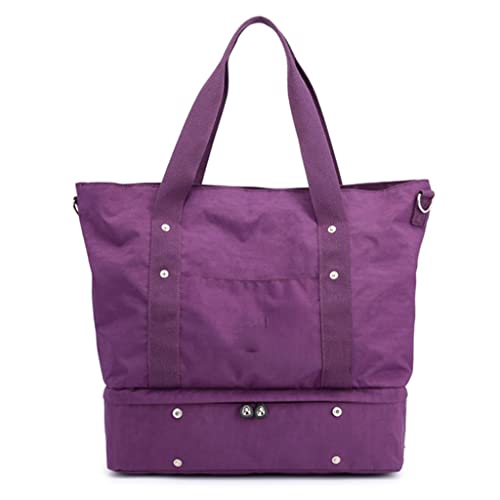 Nylon Travel Bag Ladies Carry Fitness Travel Tote Shoulder Bag Large Capacity Weekend Tote