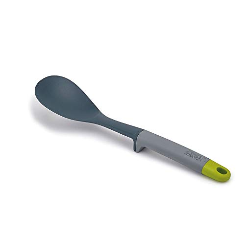 Joseph Joseph 10167 Elevate Nylon Solid Spoon with Integrated Tool Rest, One-Size, Gray/Green