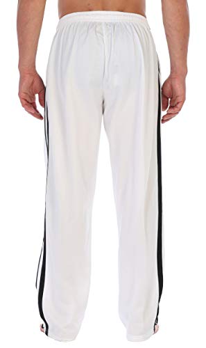 Gioberti Mens Athletic Track Pants, White, X Large #TOP4