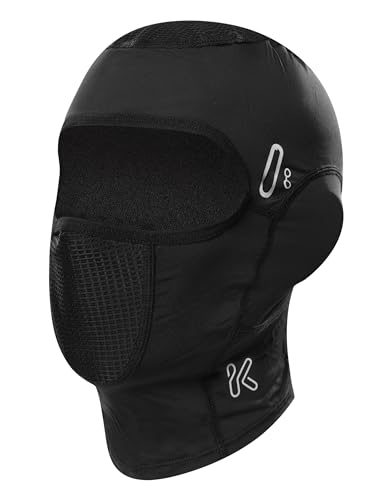 Balaclava Face Mask Men Motorcycle Cycling Summer Waffle Breathable Headgear Women Ice Silk Elastic UV Protection Hood Mask Black