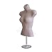 EZ-Mannequins Female Mannequin Torso, Hollow Back Body Tshirt Display, w/Metal Stand for Counter Top, Photos or Design, Easy to Assemble, S-M Sizes