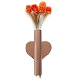 DEOTPSMI Wall-Mounted Flower Tube for Flower Display, Wall Metal Vase Decoration Holder (Rose Gold,