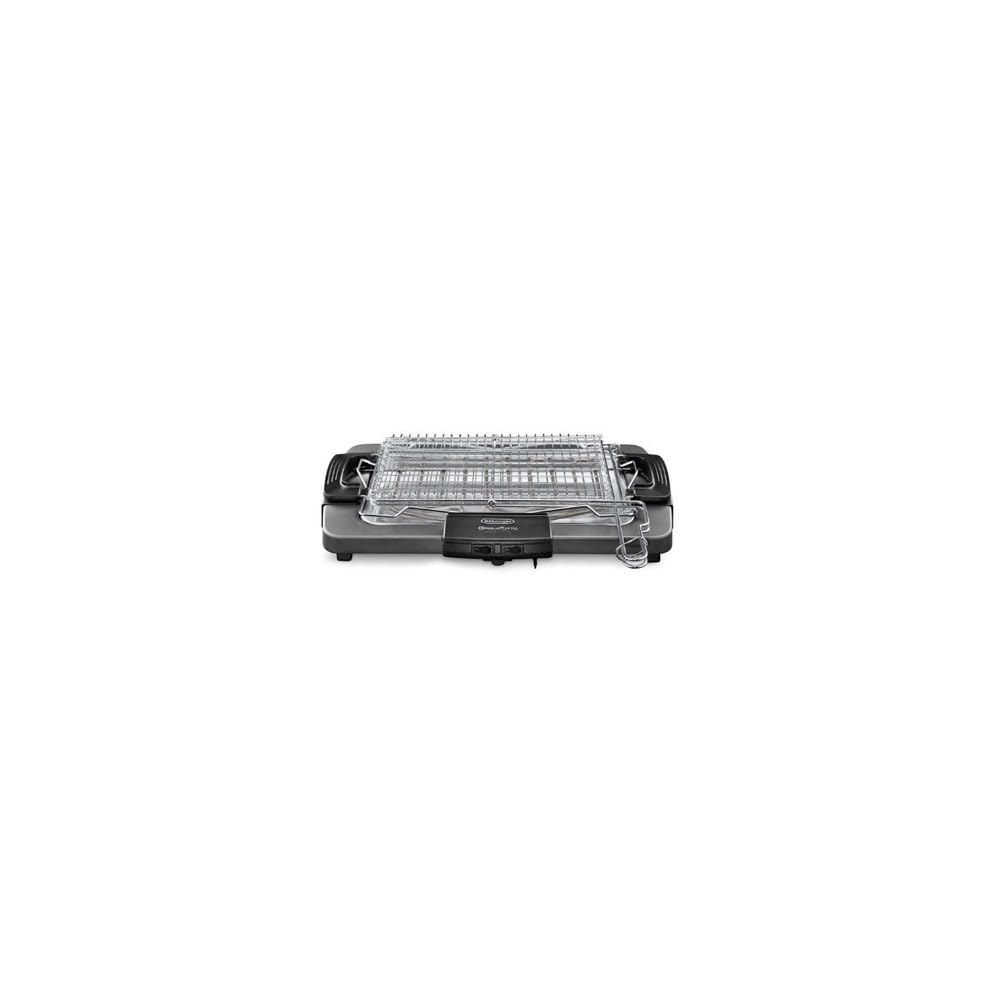 De'Longhi BQ80 Barbecue Grill Elettrico con Doppia Griglia e Bistecchiera, Grigio