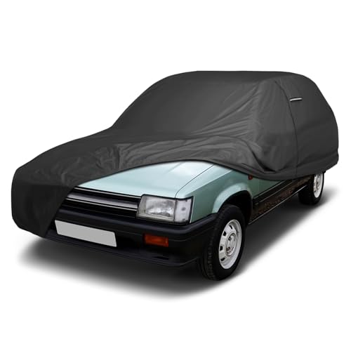 Image of iCarCover Premium Custom Car Cover for 1980-1986 Toyota Tercel Heavy Duty Waterproof All Weather Rain Snow UV Sun Protector Custom Fit Full Exterior Indoor Outdoor Protection Car Cover (Black)