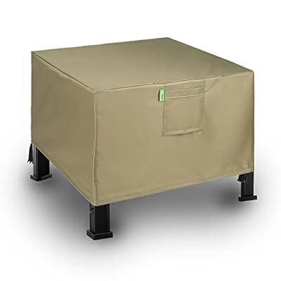 REDRICH Fire Pit Cover Square – Heavy Duty Outdoor Firepit Cover, Full Coverage Patio Outdoor Fireplace Cover, Dustproof Anti UV and Waterproof, 28’’L x 28’’W x 16’’H Brown