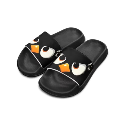 Slippers for Kids Slide Sandals for Hot Summer House Slippers Comfort Travel Shower Shoes Sandals Black Sole Size Little Kid 11-Big Kid 3