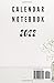 2022 monthly planner - CALENDAR NOTEBOOK IN ONE - Flowers bottle Cover: 140 pages - SIZE: 5.5