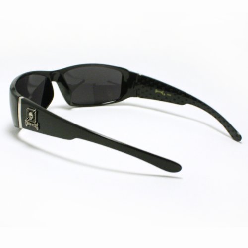 Mens Choppers Sunglasses Biker Motorcycle Logos Cross Skull All Black4