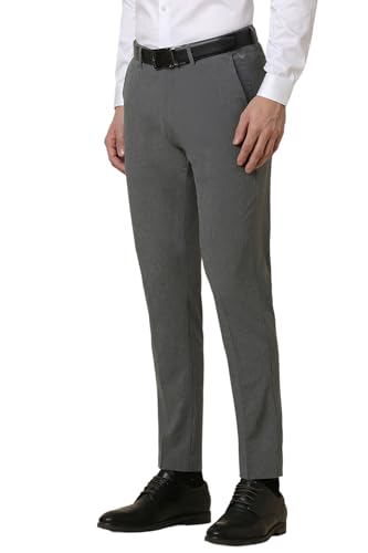 Image of Allen Solly Men Mid Rise Work Regular Fit Utility Pants