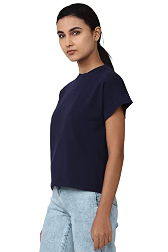 Image of Van Heusen Women's Cotton Regular Fit Half Sleeve Crew Neck Casual Regular Comfort Fit T-Shirt