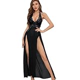 ANWENDBARE ANLÄSSE: Dieses sexy Spitzen-Babydoll ist perfekt für den Valentinstag, die Hochzeitsnacht, die Flitterwochen, die Dessous-Party, den Jahrestag oder eine besondere Nacht, das Spitzen-Nachthemd ist zart, weich und dehnbar, es kann alle Ihre Teile gut umhüllen.