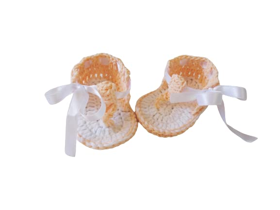 Crochet Baby Flip Flops Baby Sandals, Crochet Baby Shoes (0-3 months)