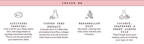 Frank Body Creamy Face Cleanser, 3.38Oz | Hydrating Charcoal Face Cleanser For Acne | Naturally Removes Makeup & Impurities | Activated Charcoal, Coffee Seed Extract & Grapeseed Oil | 100Ml #TOP6