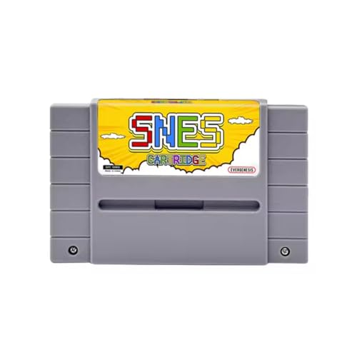 V12 16-Bit Retro Game Cartridge for SNES US Version Console, 3000-in-1 Multi-Game Flashcart with 8GB SD Card, Supports Save Function & High Compatibility SFC Game Card (Gray)