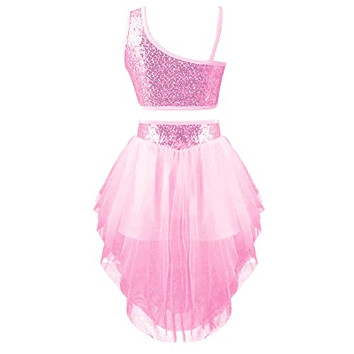 YiZYiF Vestito da Balletto Bambine Paillettes Tutu...
