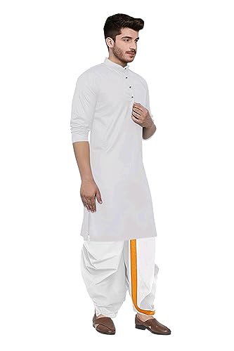 Image of Trustous Kurta Dhoti set for Mens (mahraj dhoti with kurta plain and classis look)
