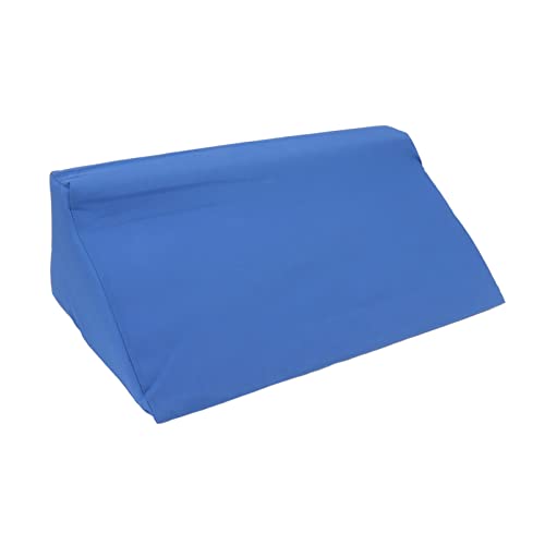 Blue Body Side Wedge Pillow PU Leather Support Incline Wedge Pillow Adults Side Sleeper Pregnancy Belly (50 * 25 * 15cm)