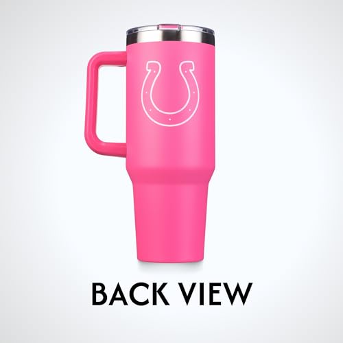 Image of The Memory Company Officially Licensed NFL - Indianapolis Colts 40oz Pink Game Day Tumbler with Team Logo