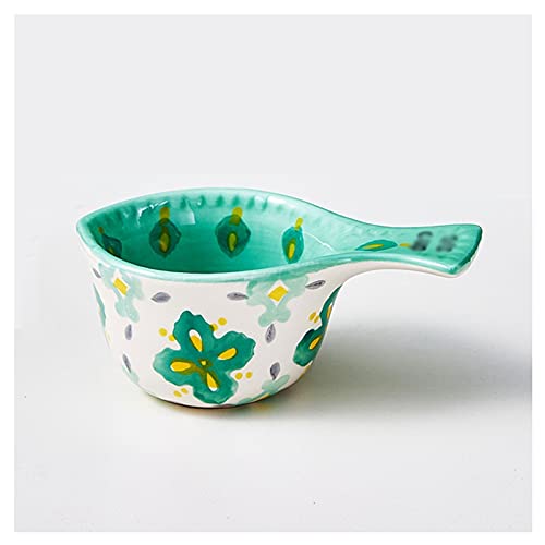 ERoomQ Saucer Ceramic Gravy Boat Restaurant Seasoning Syrup Cup Milk Cup 8.1 Ounce Sauce Boat Suitable for Home Kitchen Gift 2 Pieces Dish(D)