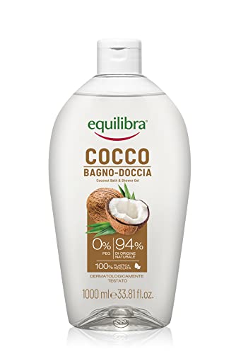 Equilibra Corpo, Cocco Bagno-Doccia, Bagno-Doccia Cocco Delicato Ad Azione Detergente E Nutriente, Adatto A Tutta La Famiglia, Con Estratto Di Cocco E